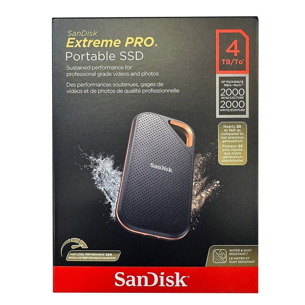4TB SSD EXTREM PRO SanDisk |SDSSDE81 (Up to 2000MB/s)  USB-C & A