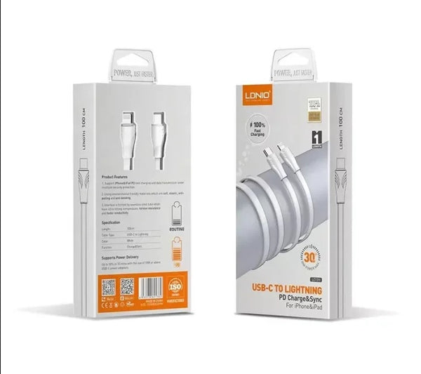 LDNIO Type C to Lightning Cable 2m