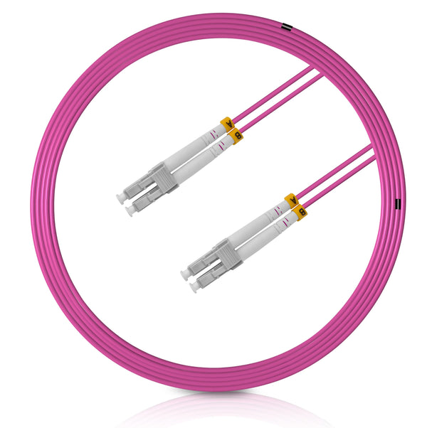 EussoNet Fiber Patch Cord, LC/UPC-LC/UPC  Multimode OM4 Duplex 3.0mm LSZH