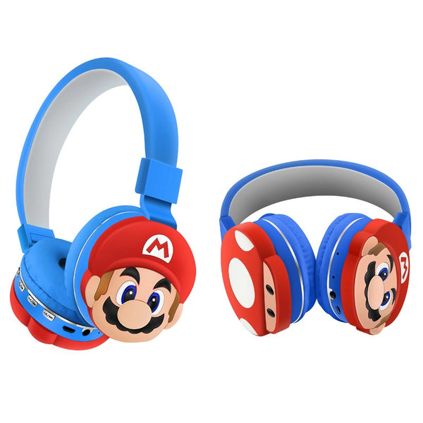 Super Mario Kids Cartoon Shaped Wireless Headphones