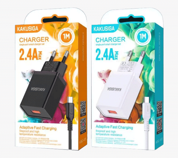 KSC-931 Phone Charger 2.4A with Type C Cable