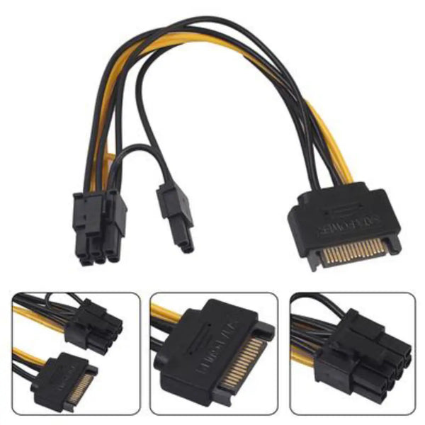 SATA Power Cable to 8PIN (6+2) for VGA