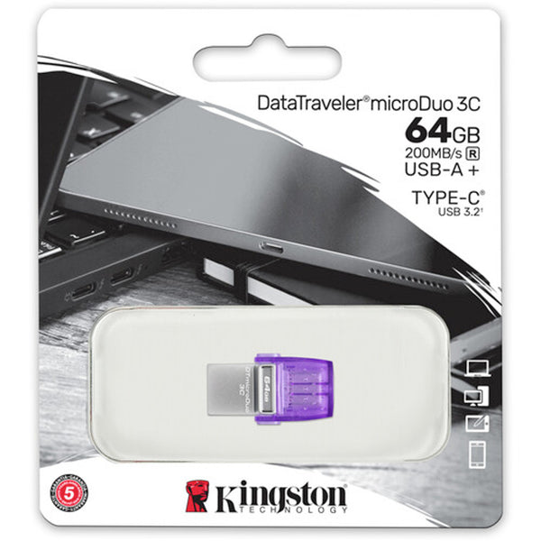 USB-C & A Flash 64GB Kingston DTDUO3CG3