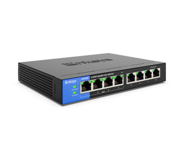 Unmanaged Switch 8 Port Gigabit with 4-Port PoE+ (50W)